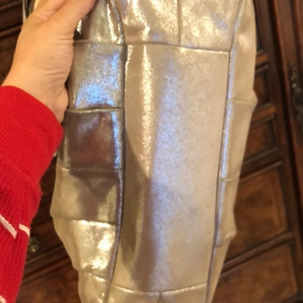 COACH gold leather hobo purse
